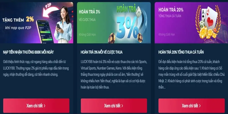 Ưu đãi nạp tiền Sun Casino